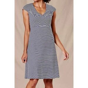 Toad&Co Rosemarie Samba V-Neck A-Line Striped Dress Women's XS